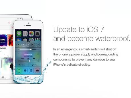 [ФЕЙК] Водонепроницаемая iOS 7. А вы уже обновились?