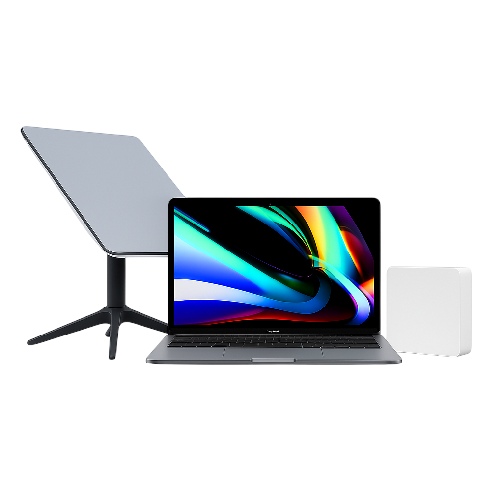 Starlink, MacBook, роутер