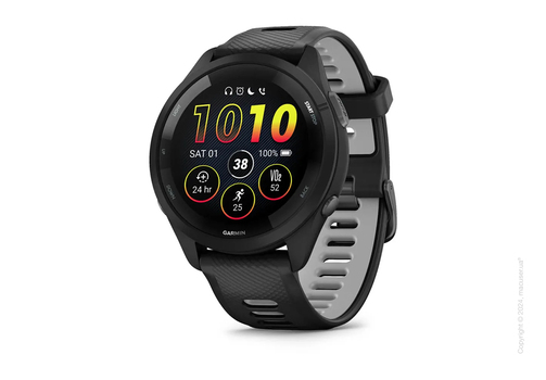 Спортивные часы Garmin Forerunner 265 Black Bezel and Case with Black/Powder Gray Silicone Band