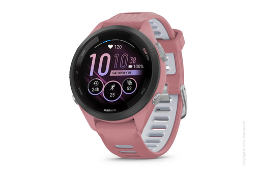 Спортивные часы Garmin Forerunner 265s Black Bezel with Light Pink Case and Light Pink/Whitestone Silicone Band