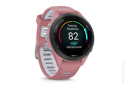 Спортивные часы Garmin Forerunner 265s Black Bezel with Light Pink Case and Light Pink/Whitestone Silicone Band