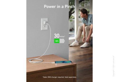 Кабель Anker 541 USB-C to Lightning Cable 0.9 м White