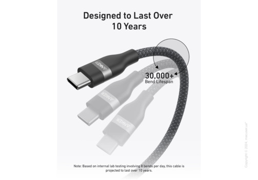 Кабель Anker USB-C to USB-C Cable (240W, Upcycled-Braided) 1.8 м Black