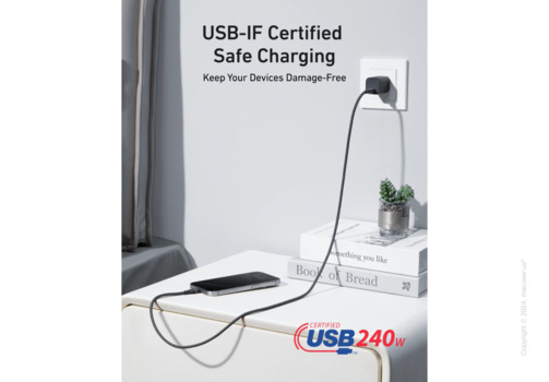 Кабель Anker USB-C to USB-C Cable (240W, Upcycled-Braided) 1.8 м Black