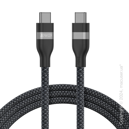 Кабель Anker USB-C to USB-C Cable (240W, Upcycled-Braided) 0.9 м Black