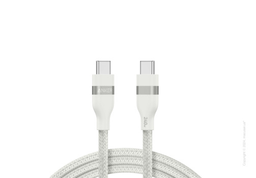 Кабель Anker USB-C to USB-C Cable (240W, Upcycled-Braided) 0.9 м White