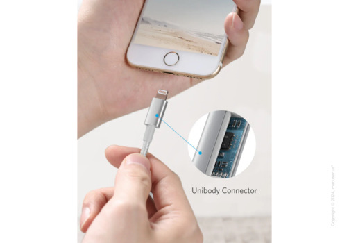 Кабель Anker 331 USB-A to Lightning Cable 1.8 м Silver