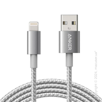Кабель Anker 331 USB-A to Lightning Cable 1.8 м Silver