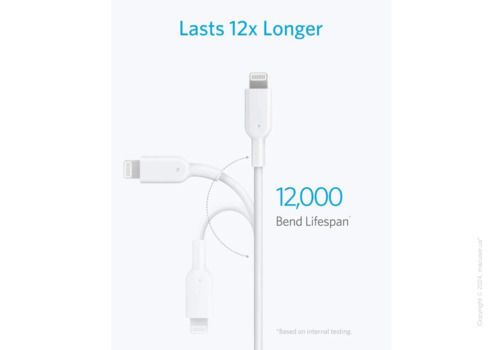 Кабель Anker 321 USB-C to Lightning Cable 0.9 м White