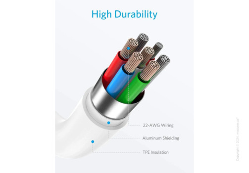 Кабель Anker 321 USB-C to Lightning Cable 0.9 м White