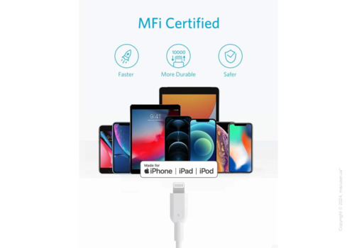 Кабель Anker 321 USB-C to Lightning Cable 0.9 м White