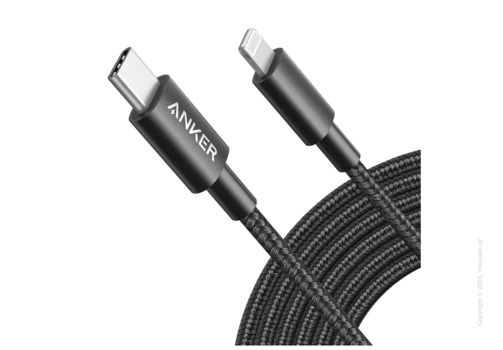 Кабель Anker 331 USB-C to Lightning Cable 1.8 м Black