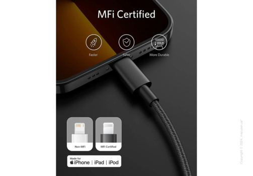 Кабель Anker 331 USB-C to Lightning Cable 1.8 м Black