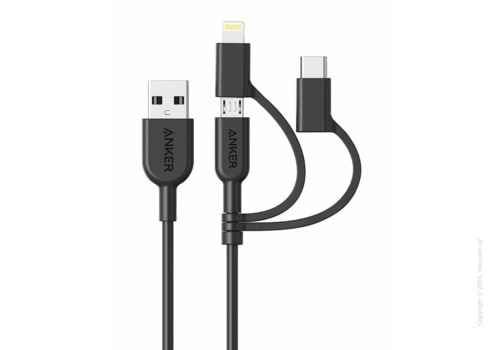 Anker 321 USB-A to Lightning Cable (3-in-1) 0.9 м Black