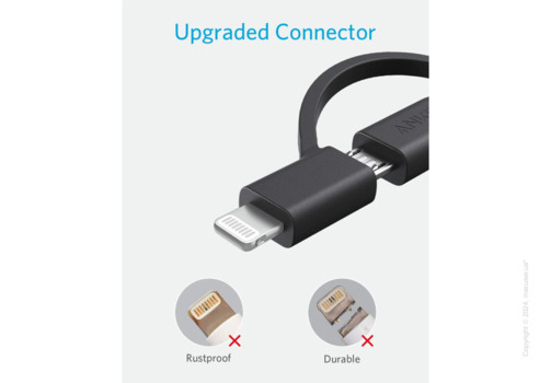 Anker 321 USB-A to Lightning Cable (3-in-1) 0.9 м Black