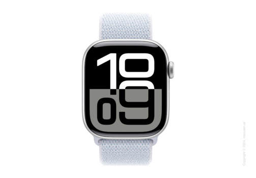 Apple Watch Series 10 42mm Silver Aluminum Case with Blue Cloud Sport Loop