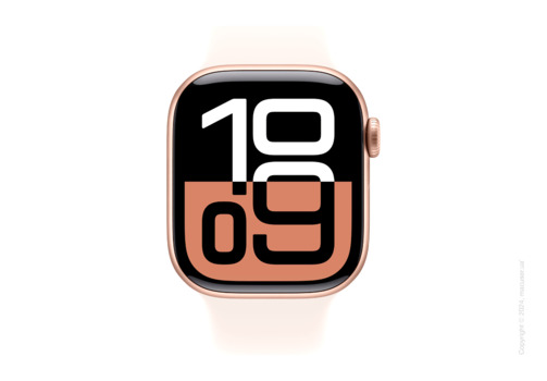 Apple Watch Series 10 46mm Rose Gold Aluminum Case with Light Blush Sport Band - M/L