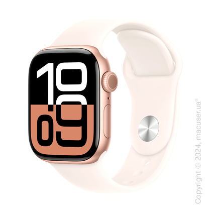 Apple Watch Series 10 46mm Rose Gold Aluminum Case with Light Blush Sport Band - M/L