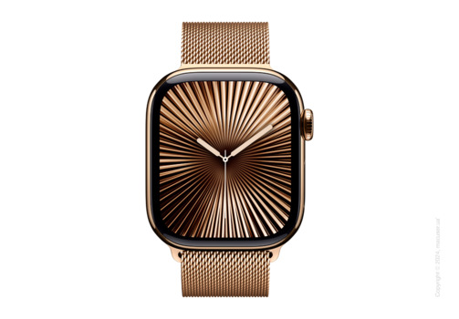 Apple Watch Series 10 46mm GPS + LTE, Gold Titanium Case with Gold Milanese Loop