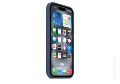 iPhone 16 Silicone Case with MagSafe - Denim
