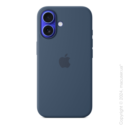 iPhone 16 Silicone Case with MagSafe - Denim