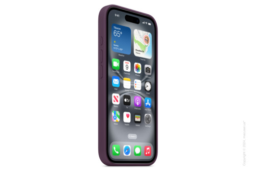 iPhone 16 Silicone Case with MagSafe - Plum