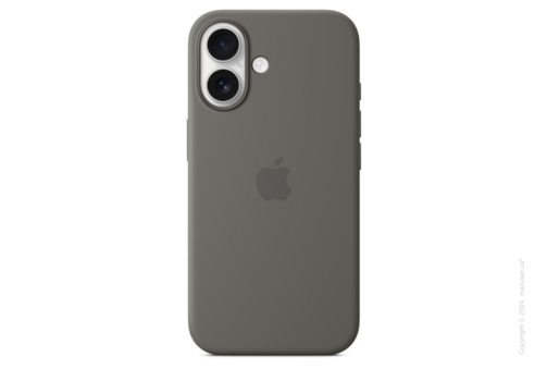 iPhone 16 Silicone Case with MagSafe - Stone Gray