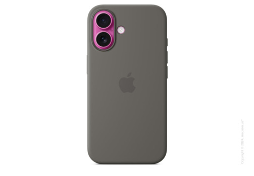 iPhone 16 Silicone Case with MagSafe - Stone Gray