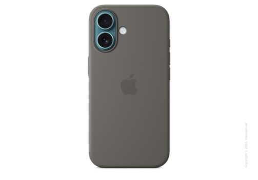 iPhone 16 Silicone Case with MagSafe - Stone Gray