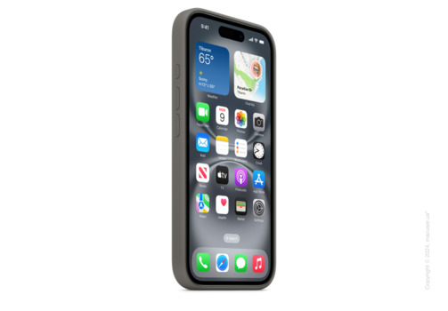 iPhone 16 Silicone Case with MagSafe - Stone Gray