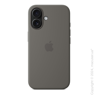 iPhone 16 Silicone Case with MagSafe - Stone Gray