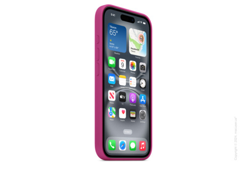 iPhone 16 Silicone Case with MagSafe - Fuchsia