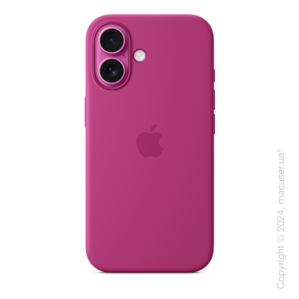 iPhone 16 Silicone Case with MagSafe - Fuchsia