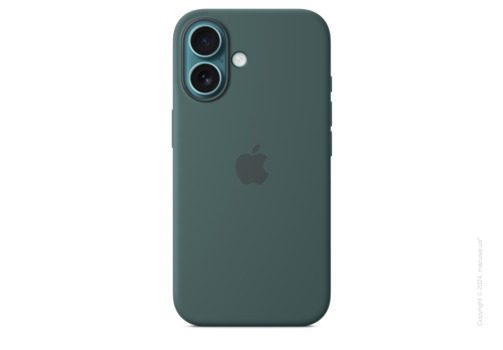 iPhone 16 Silicone Case with MagSafe - Lake Green