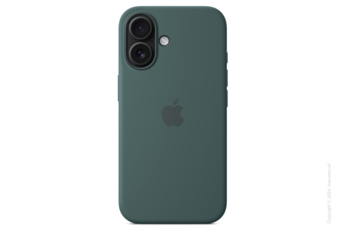iPhone 16 Silicone Case with MagSafe - Lake Green