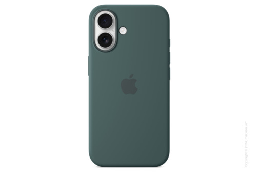 iPhone 16 Silicone Case with MagSafe - Lake Green