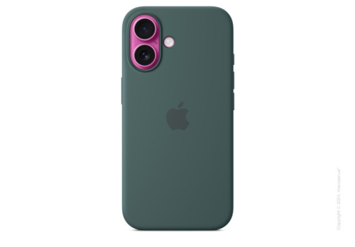 iPhone 16 Silicone Case with MagSafe - Lake Green