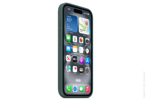 iPhone 16 Silicone Case with MagSafe - Lake Green