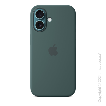 iPhone 16 Silicone Case with MagSafe - Lake Green