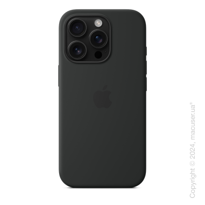 iPhone 16 Pro Silicone Case with MagSafe - Black