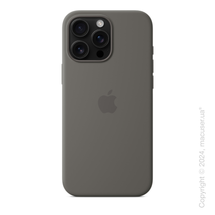 iPhone 16 Pro Max Silicone Case with MagSafe - Stone Gray