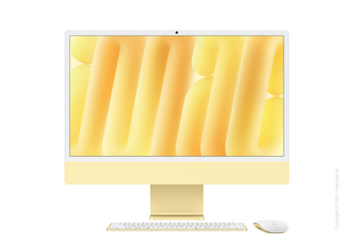 Apple iMac 24'' M4, 16GB/256GB/10CPU/10GPU, Yellow 2024