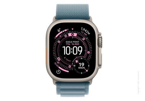 Apple Watch Ultra 3 GPS + Cellular 49mm Natural Titanium Case with Light Blue Alpine Loop - Large