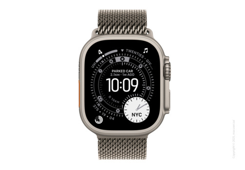 Apple Watch Ultra 3 GPS + Cellular 49mm Natural Titanium Case with Natural Titanium Milanese Loop - Large