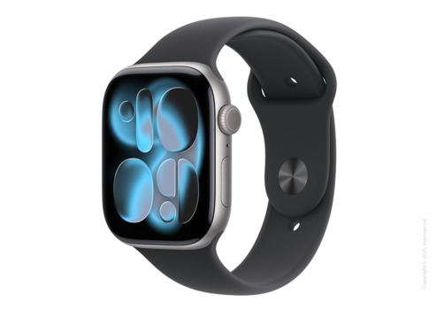 Apple Watch Series 11 GPS + Cellular 42mm Space Grey Aluminium Case with Black Sport Band - M/L