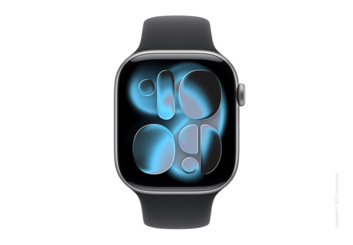 Apple Watch Series 11 GPS + Cellular 42mm Space Grey Aluminium Case with Black Sport Band - M/L