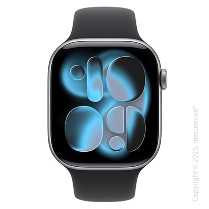 Apple Watch Series 11 GPS + Cellular 42mm Space Grey Aluminium Case with Black Sport Band - M/L