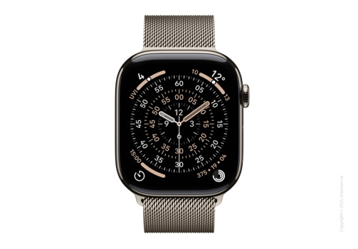 Apple Watch Series 11 GPS + Cellular 42mm Natural Titanium Case with Natural Milanese Loop