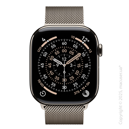Apple Watch Series 11 GPS + Cellular 42mm Natural Titanium Case with Natural Milanese Loop