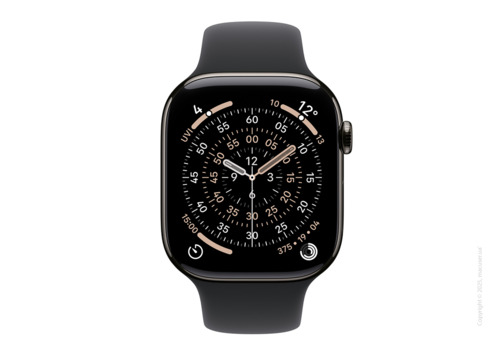 Apple Watch Series 11 GPS + Cellular 42mm Slate Titanium Case with Black Sport Band - M/L